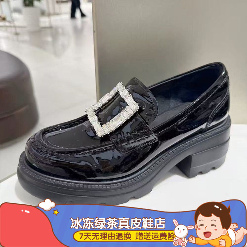 2026新款方糖爵士英伦风乐福鞋厚底黑色小皮鞋女鞋EEZ07AA6