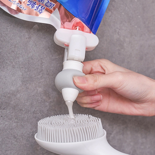 袋装按压液体导流器替换器补充沐浴露洗发水倒挂钩悬挂乳液挤出器