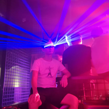 镭射激光眼镜蹦迪网红抖音神器酒吧夜店DJ激光手套舞台表演发光帽