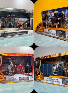 美泰1/18侏罗纪恐龙场景欧文迅猛龙贝塔蒂姆巴瑞梅茜水龙兽达瑞斯