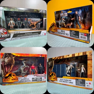 美泰1/18侏罗纪恐龙场景欧文迅猛龙贝塔蒂姆巴瑞梅茜水龙兽达瑞斯