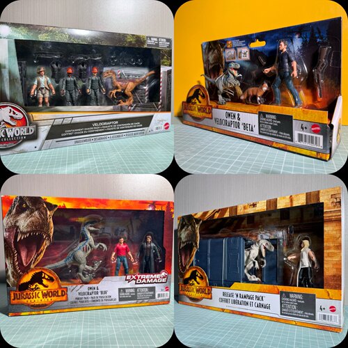 美泰1/18侏罗纪恐龙场景欧文迅猛龙贝塔蒂姆巴瑞梅茜水龙兽达瑞斯