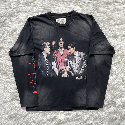 Vertabrae Stalker Double Sleeve Tee 假两件纯棉长袖T恤