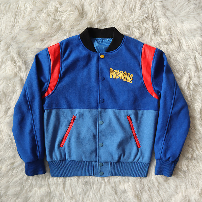 Kanye West Pastelle Varsity Jacket 拼接棒球夹克教练外套