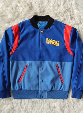 Kanye West Pastelle Varsity Jacket 拼接棒球夹克教练外套