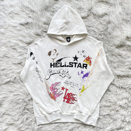Hellstar Logo Print Hoodie ins同款欧美高街潮流男女帽衫卫衣