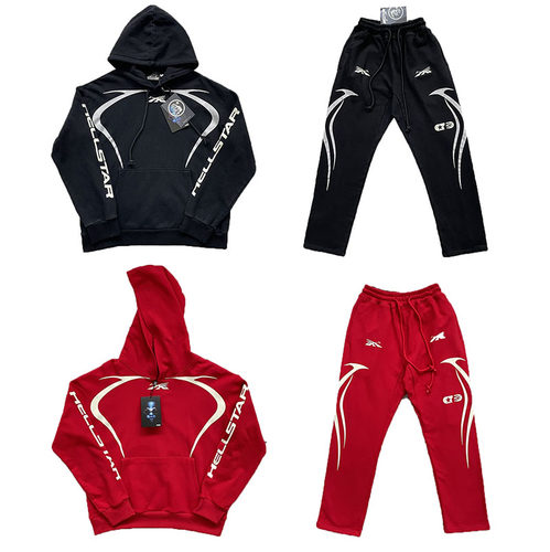 Hellstar Sports Gel Blue Hoodie 欧美风连帽卫衣长裤套装