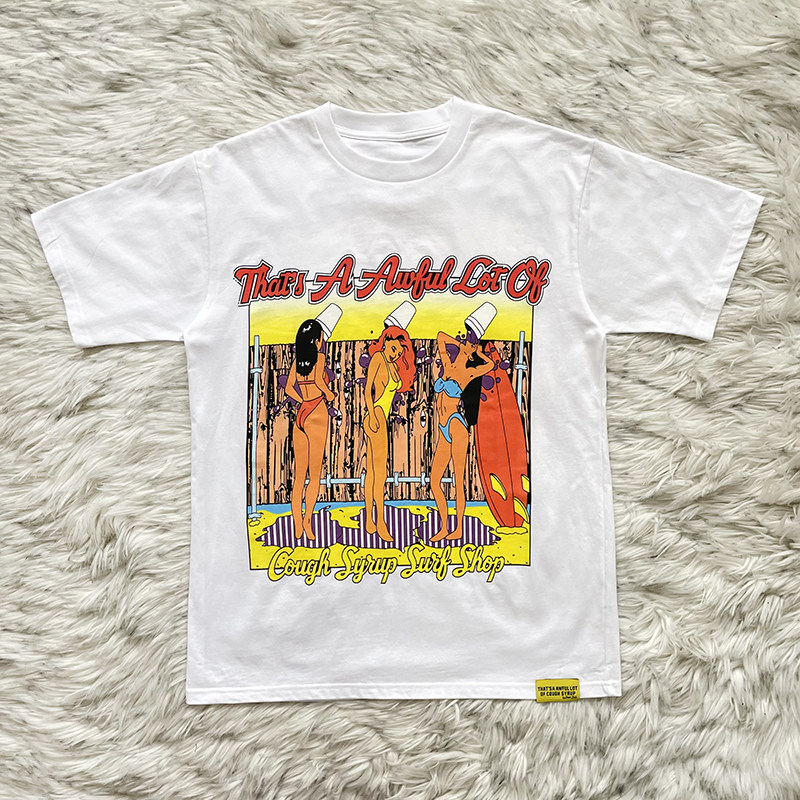 That's A Awful Lot Of Cough Syrup海滩插画短袖T恤