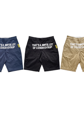 That's A Awful Lot Of Cough Syrup 字母印花休闲短裤