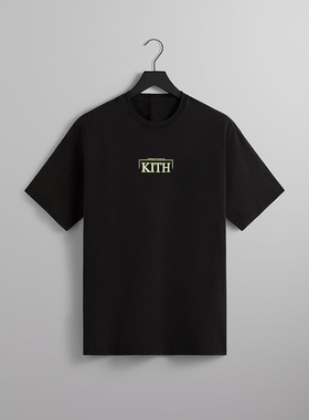 Kith Green Glow Vintage Tee 绿色发光LOGO印花 复古纯棉t恤