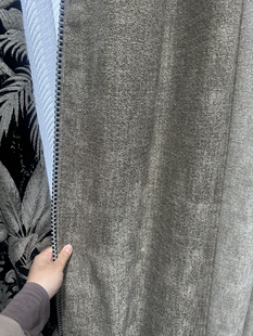 棉麻色织抽象纹理窗帘布艺样板间会所家具别墅窗帘遮光客厅卧室帘