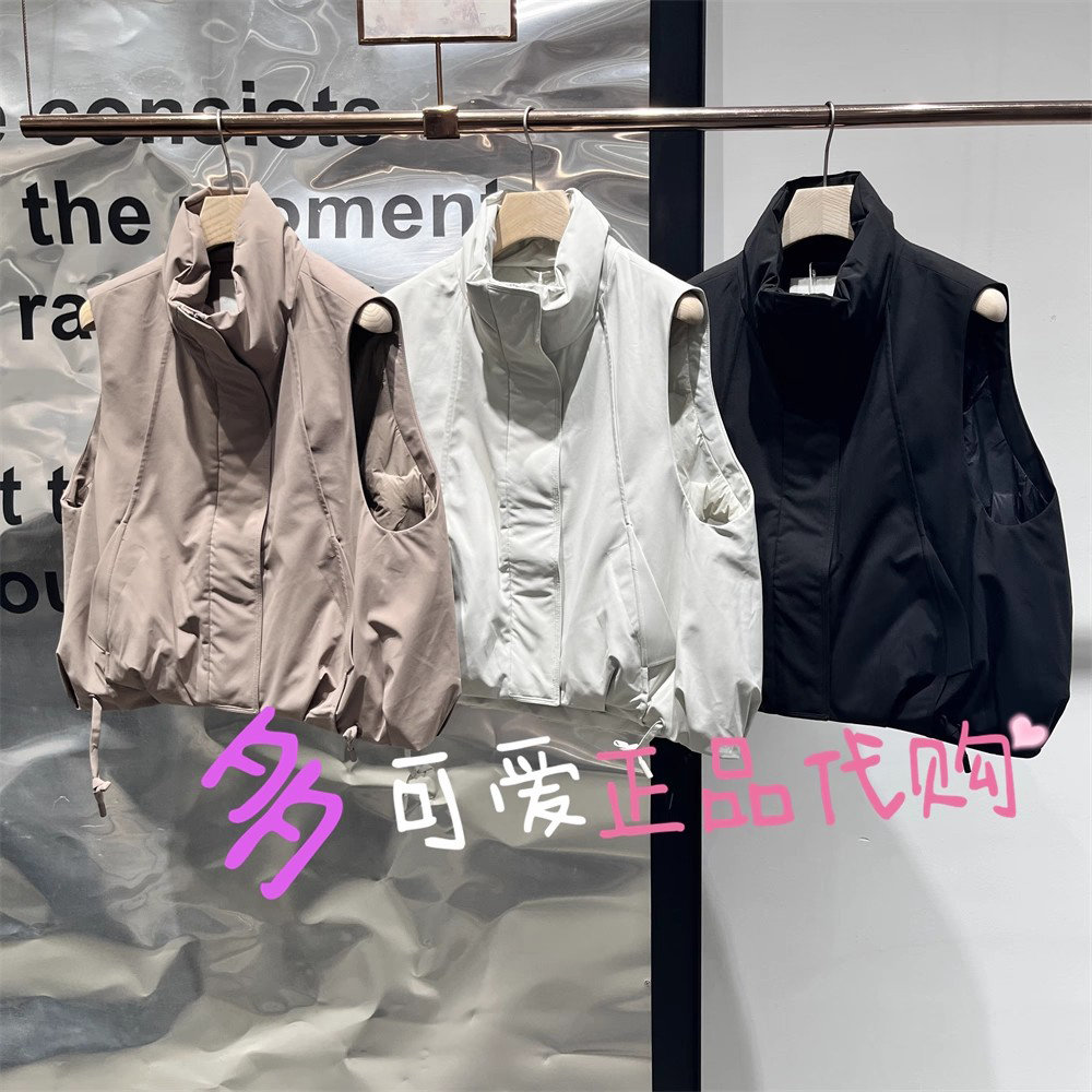 衣播商场同款马甲2025冬BDS4MD3915新款复古立领羽绒背心念念有词