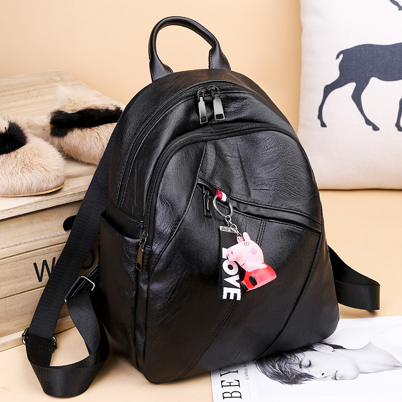 Backpack Women 2020 new pattern Korean Edition fashion Versatile leisure time Soft leather capacity 2019 knapsack Schoolbagin the Leather/Lady bags/Men's bag, Backpack  category - from Buy2taobao.com to provide professional Taobao agent buy service