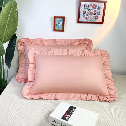 全棉花边枕套一只装枕芯套枕头套