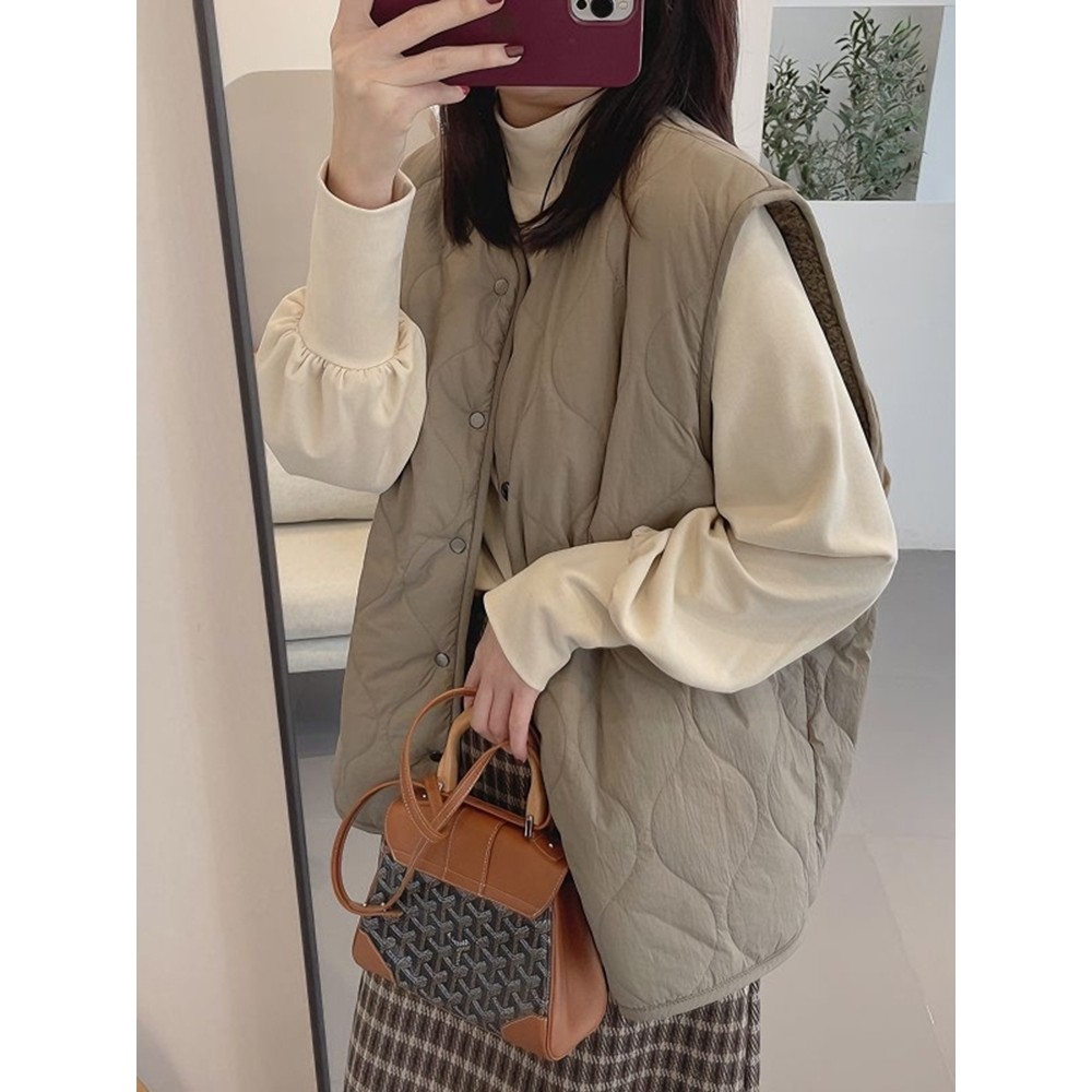 羊羔毛马甲女秋冬季2024新款爆款单排扣两面穿背心坎肩马夹外套女,女装/女士精品,马夹,淘宝优惠券,粉丝福利购,淘宝优惠卷