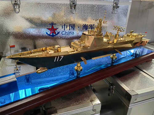 052d驱逐舰海军退役礼品纯铜战舰