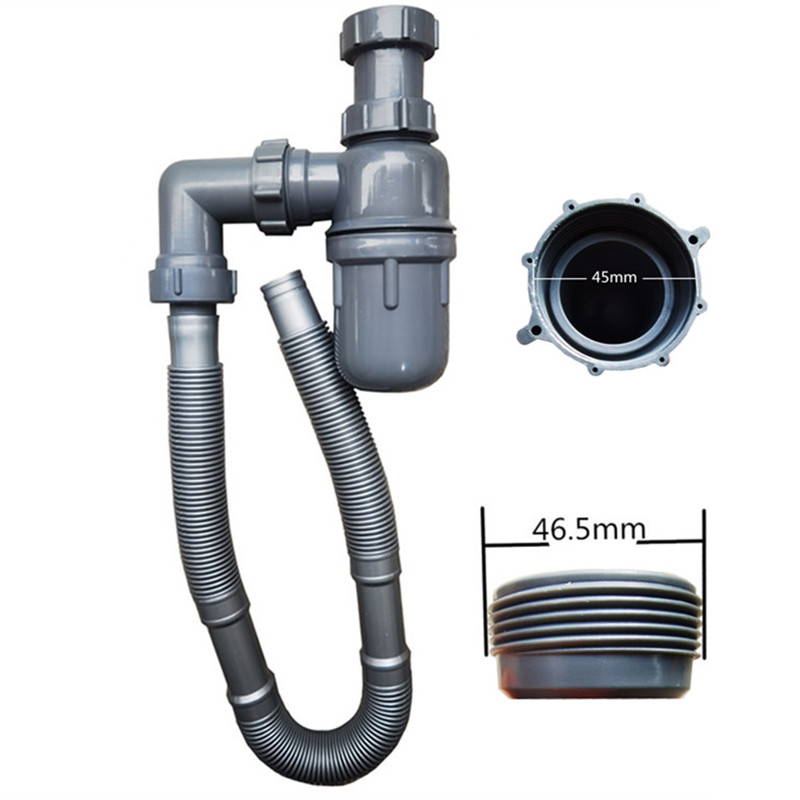 实验化验室水槽下水器存水器脸盆配件排水管防臭气台面盆防虹吸器
