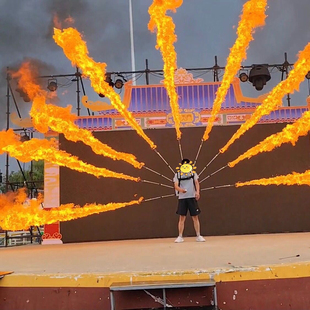 火龙炮无线遥控电动单头五头九头喷火器专业火秀演出暖场道具定制