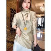 女装 精致设计款 上衣 堆堆领衬衫 岑晨新中式