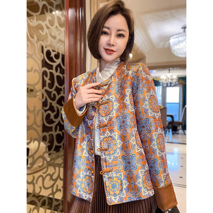 国风外套女春季 岑晨新中式 千禧宝相 上衣 时尚 女装 新款