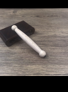 手持式木质双头砭石拔筋足底按摩器经络疏通穴位按摩棒工具