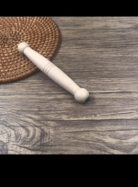 手持式木质单头砭石拔筋足底按摩器经络疏通穴位按摩棒工具
