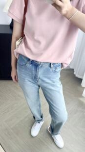 文希WENXI法棍裤牛仔裤 莱卡四面弹九分裤女夏季烟管裤