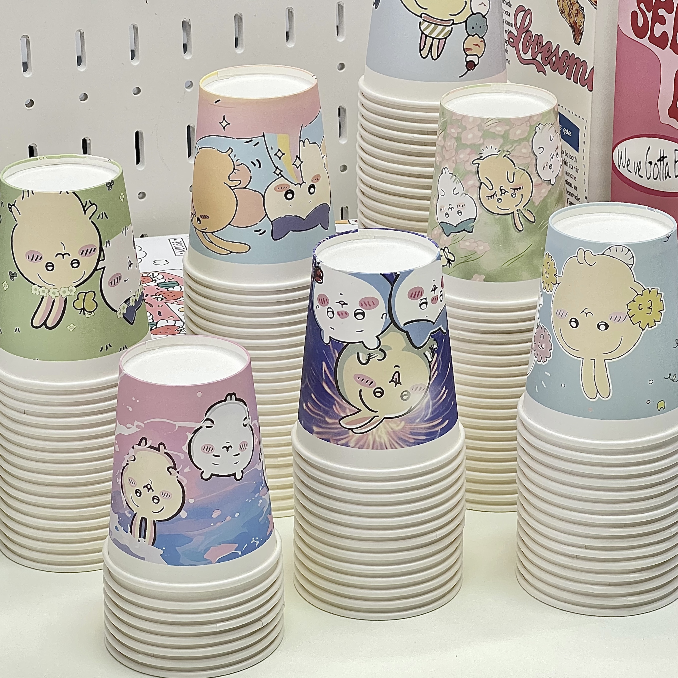 chiikawa吉伊卡哇一次性纸杯子