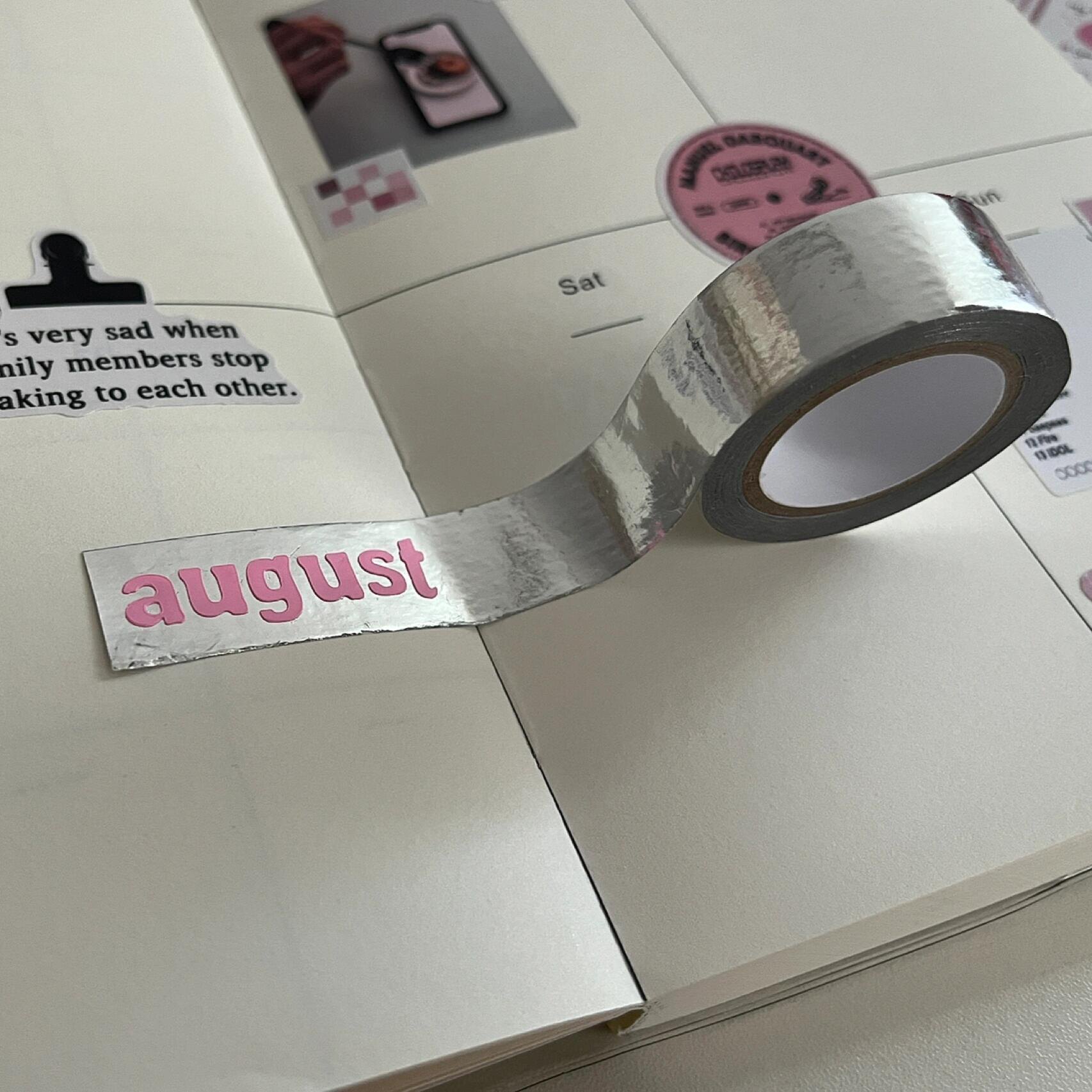 ins烫金银色金属感胶带手账照片装饰贴手帐DIY贴纸胶条小众高级