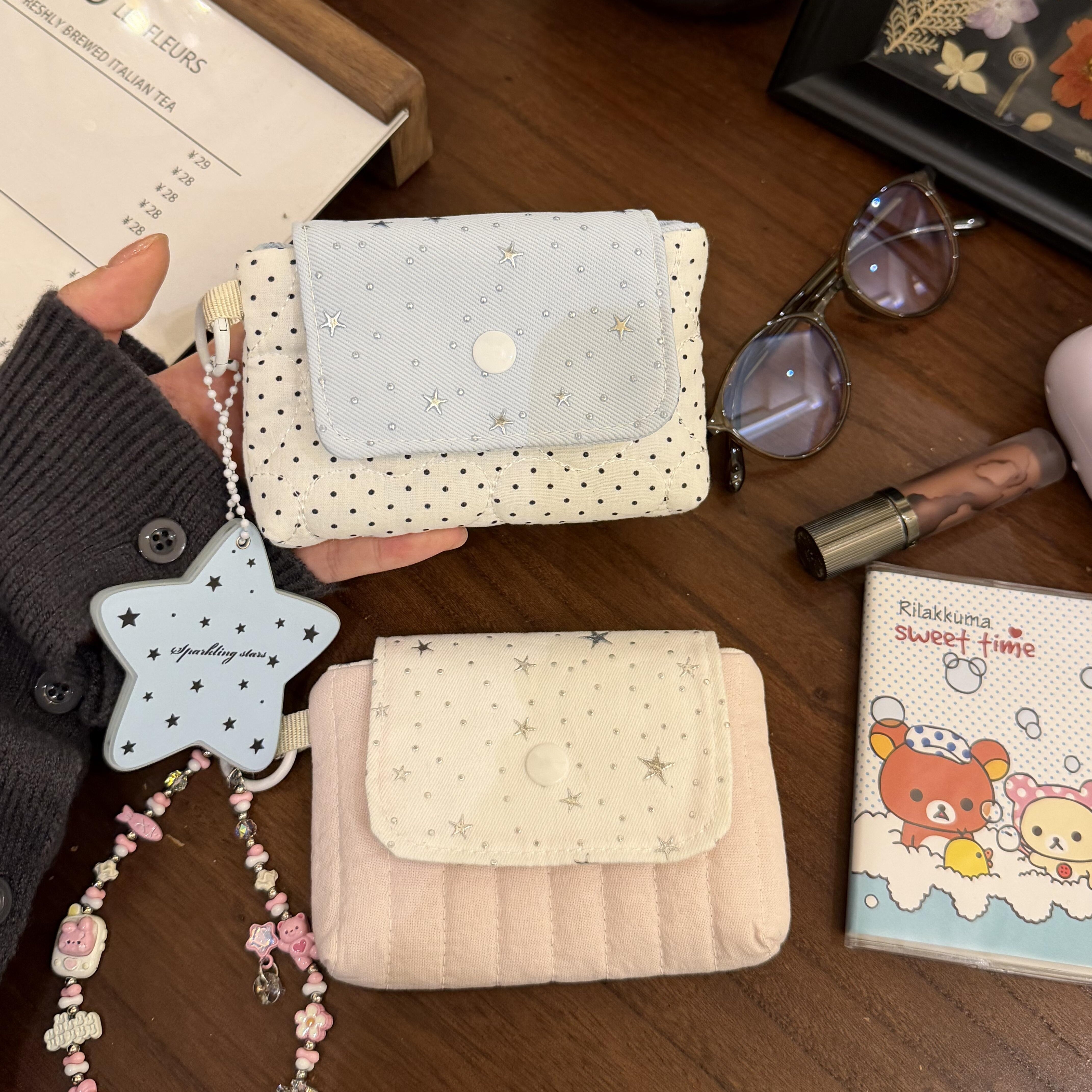 韩系星星印花ccd相机收纳卡包高颜值ins风少女心银行卡口红零钱包