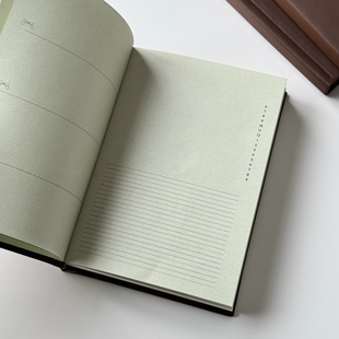 原创薄荷巧克力a6绿色内页硬壳简约高颜值笔记本手帐日程记事本子