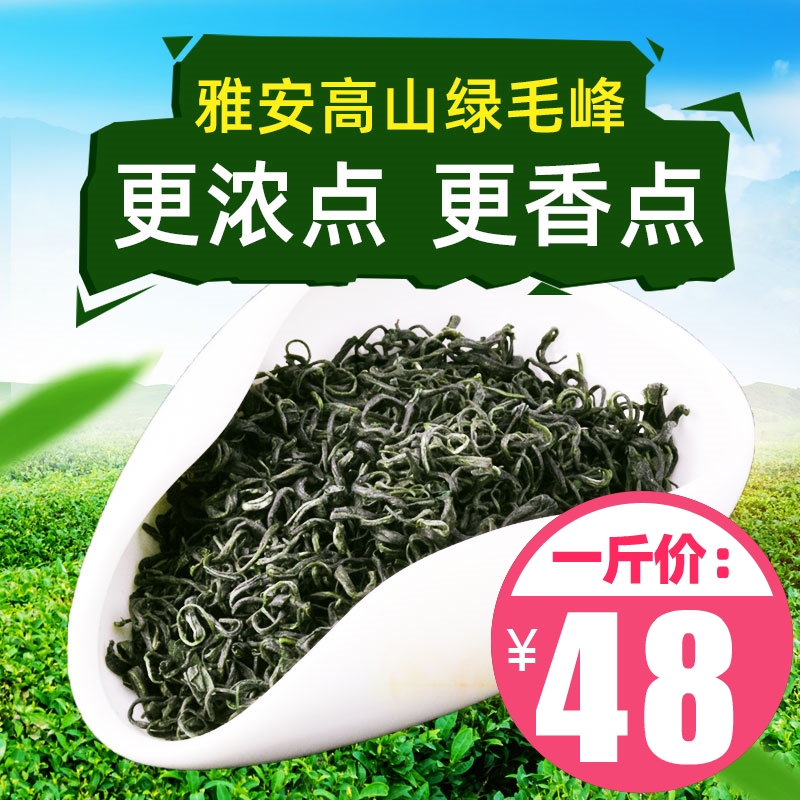 四川蒙顶山浓香型毛尖2024年新茶云雾绿茶茶叶散装绿毛峰茶500g
