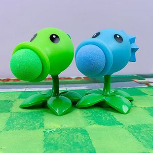 植物大家族大战僵尸2玩具儿童寒冰豌豆射手火焰未来铁桶路障僵尸3