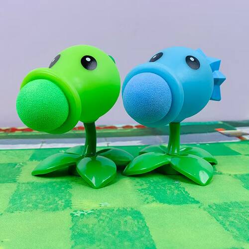 植物大家族大战僵尸2玩具儿童寒冰豌豆射手火焰未来铁桶路障僵尸3