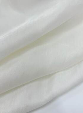 进口纯白色天丝亚麻面料夏季透气舒适衬衣连衣裙服装布料垂坠半裙
