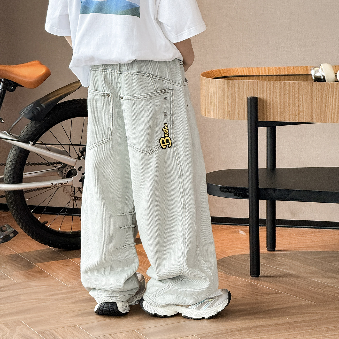 男童裤子2026春装新款中大童工装长裤韩版老爹裤宽松儿童牛仔裤潮