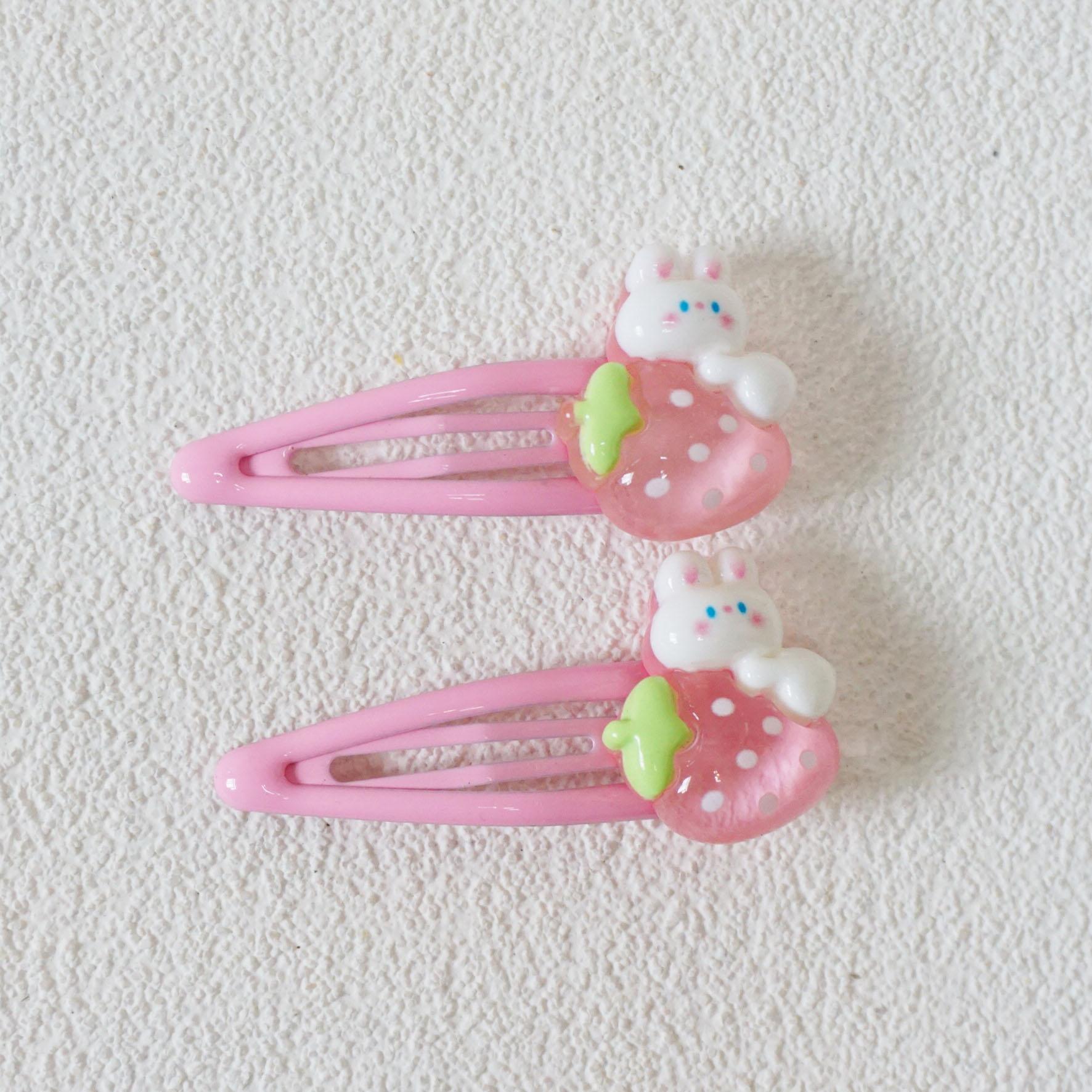 韩版卡通可爱儿童发夹bb夹小女孩刘海夹子百搭水果胡萝卜兔子发卡