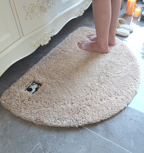 驼色长绒卧室地垫入户门垫卫生间脚垫浴室地毯淋浴房吸水垫子机洗