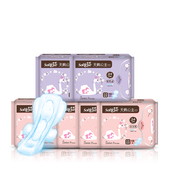 柔爱棉柔卫生巾天鹅10包日用夜用组合装 姨妈巾超熟睡柔棉感共70片