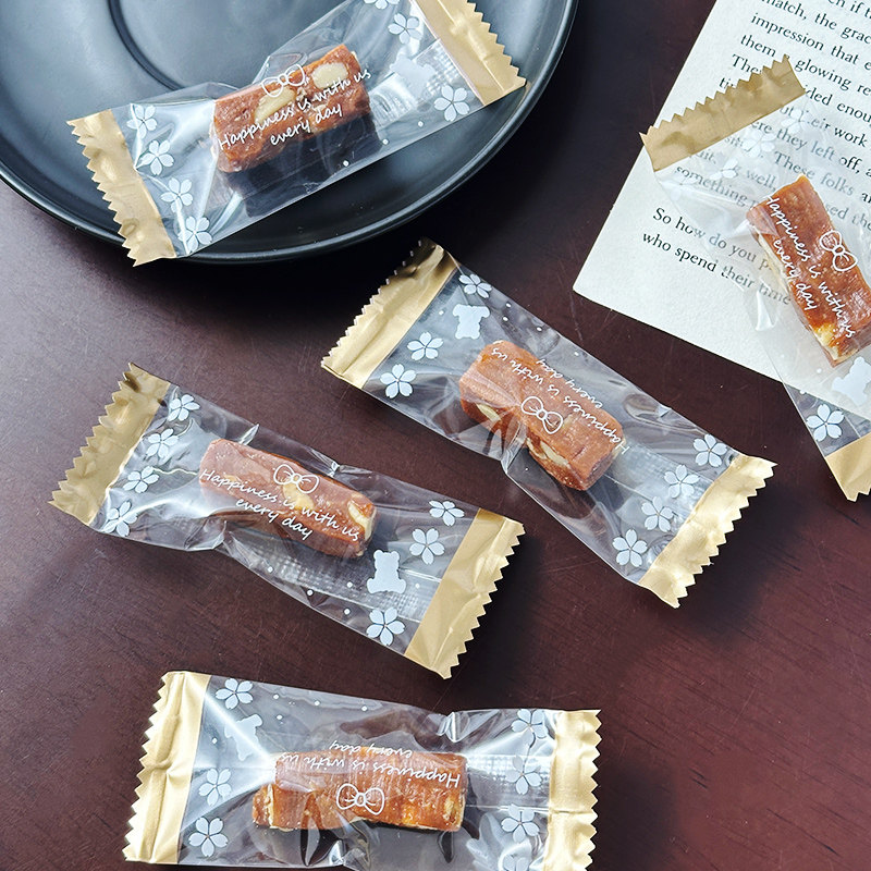 海盐太妃糖包装袋机封袋toffee牛轧糖包装纸糖纸铝箔咖啡糖糖袋子