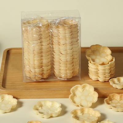 鱼型糯米船饼皮壳樱花形防风林船焦糖杏仁片烘焙半成品糯米鱼整箱