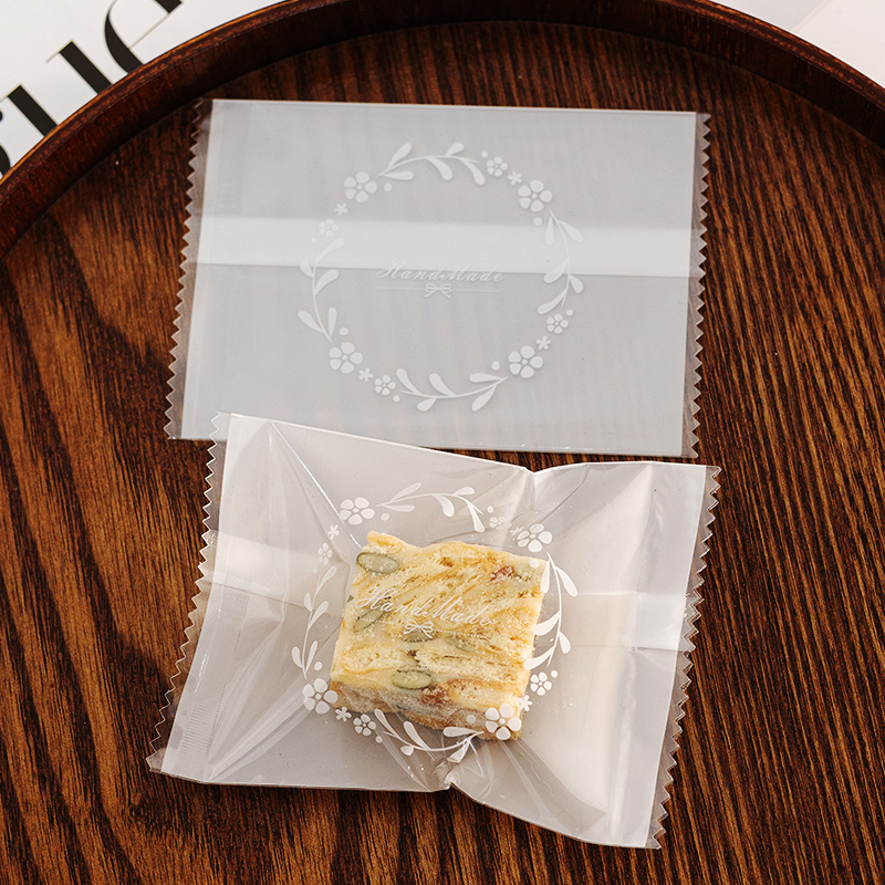 加厚磨砂雪花酥包装袋自封蔓越莓曲奇小饼干袋烘焙独立机封袋子