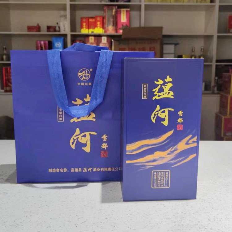 蕴河雪都酒蓝瓶 新疆浓香型白酒50度6瓶盒装送礼佳品富蕴可可托海