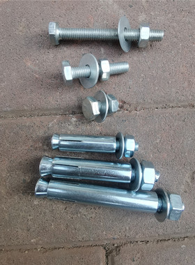 国标膨胀螺丝六角螺栓镀锌螺丝螺母套装配件螺M8M10木螺丝3*16