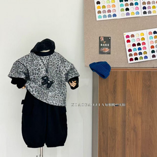 【冬&winter】：‘’豹纹假两件~小众穿搭入门款25d004~小宝家
