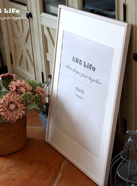 出口纯实木相框简约装饰画海报框挂墙水性漆50*70/60*90/70*100