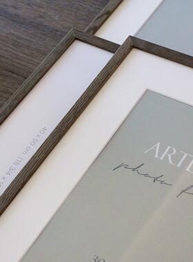 出口实木橡木相框风北欧简约装饰画框海报漫画素描12寸16寸20寸28