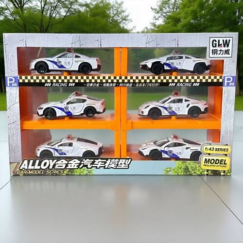 钢力威合金工程消防汽车模型玩具