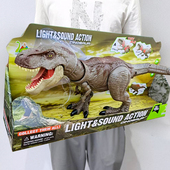 儿童特大号恐龙玩具吞噬霸王龙按压张嘴吼叫男孩恐龙模型玩具礼物