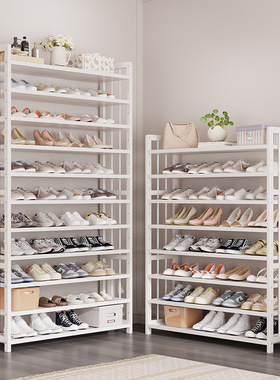 门口鞋柜置物架宿舍家用省空间大容量多层鞋架子简易收纳防尘鞋架